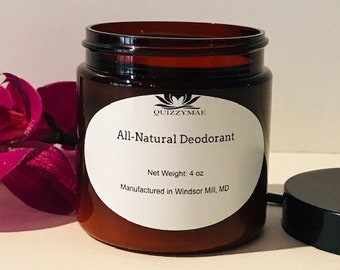 All-Natural Deodorant formulated with Shea butter --Aluminum Free, Paraben-Free, Non-GMO, Phthalate-Free, Organic, Heals, Sensitive skin, Un