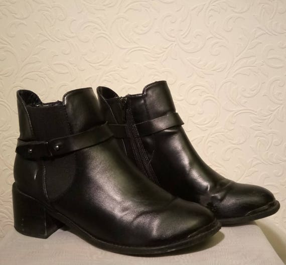 Red Herring Black Chelsea Boots with 