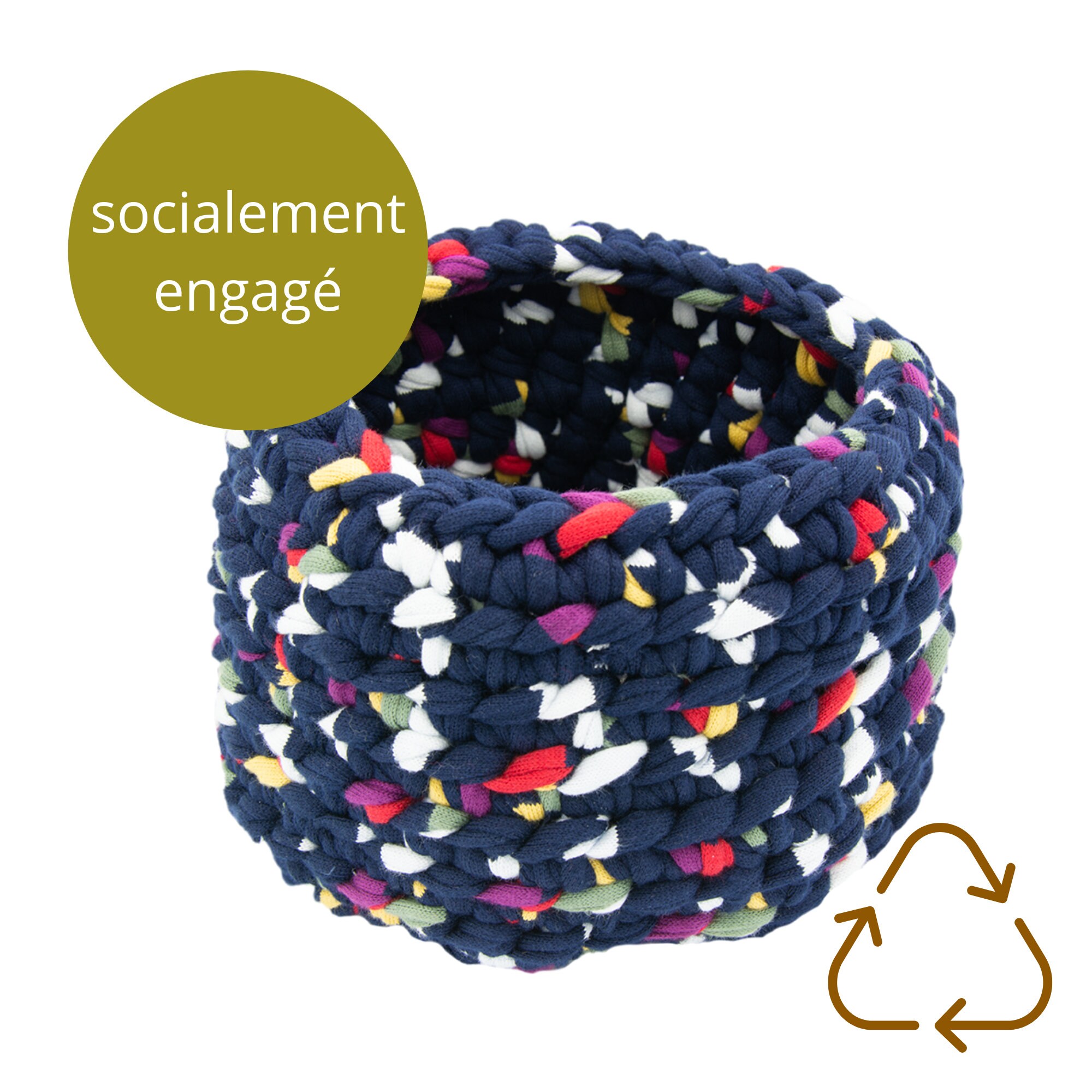 Panier de Rangement, Taille L - Chute Locale Recyclée