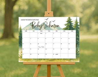 National Park Baby Shower Game: Rustic Woodland Decor (Editable Digital Download)