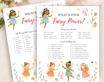 Whimsical Fairy Birthday Games - 8x10 Display Signs (Digital Download, Editable in Canva)