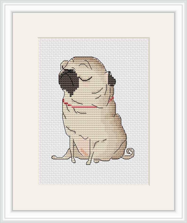 Схема мопса из бисера