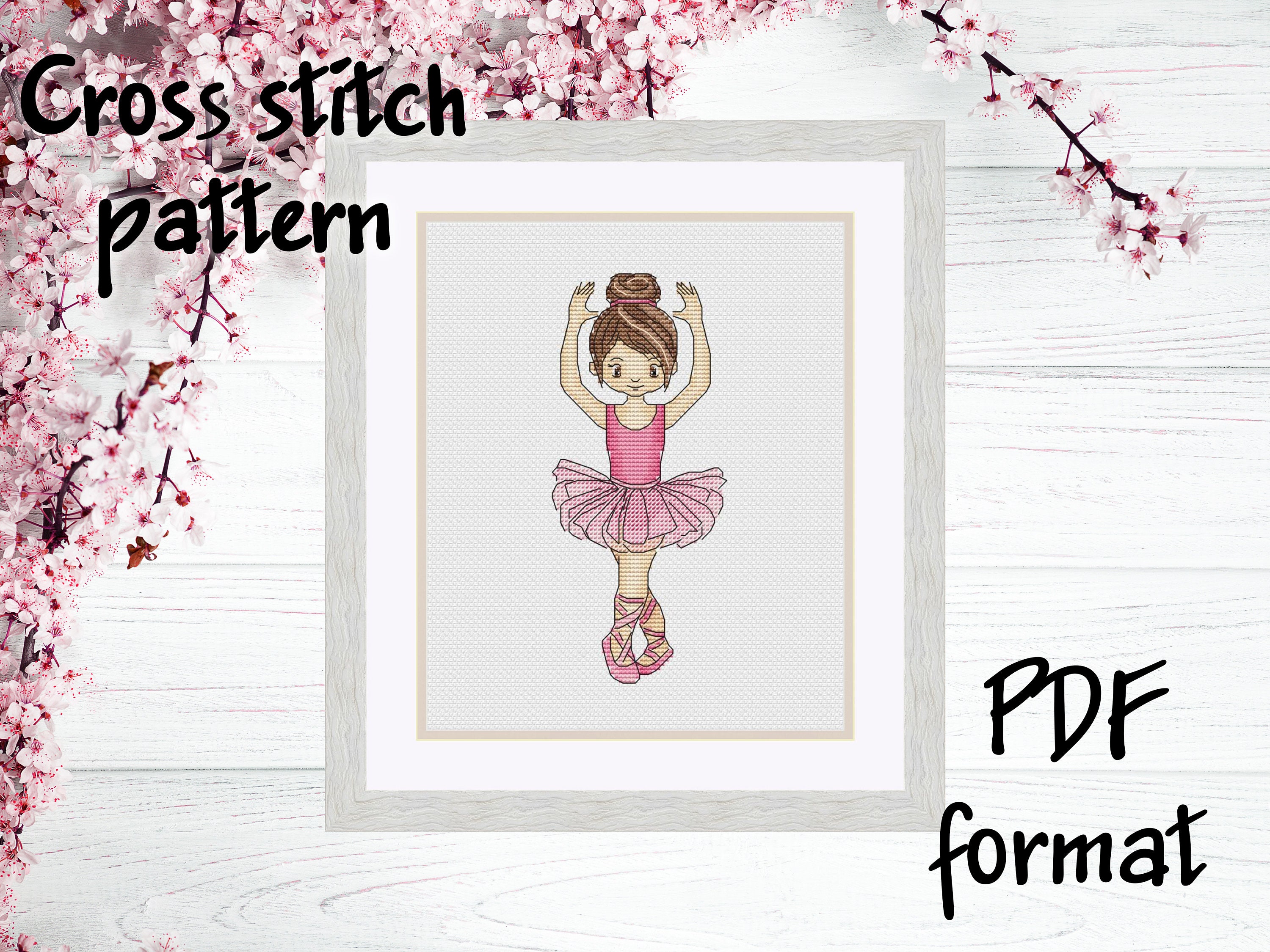 Ballerina Cross Stitch Pattern Ballet Cross Stitch Dance Cross Etsy