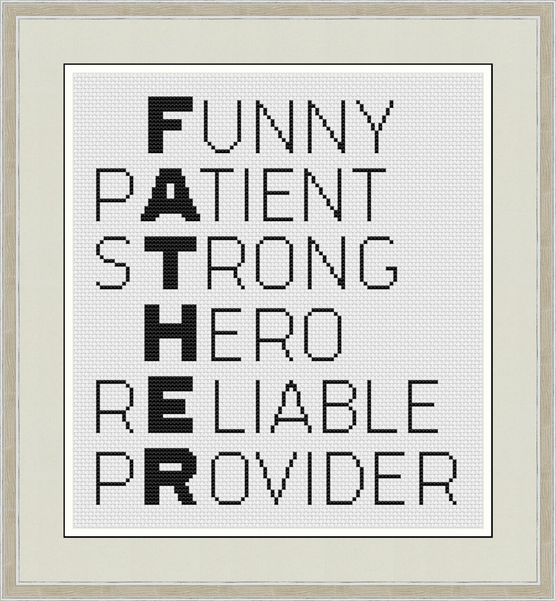 Father's Day Cross Stitch Pattern PDF Father Cross Stitch | Etsy