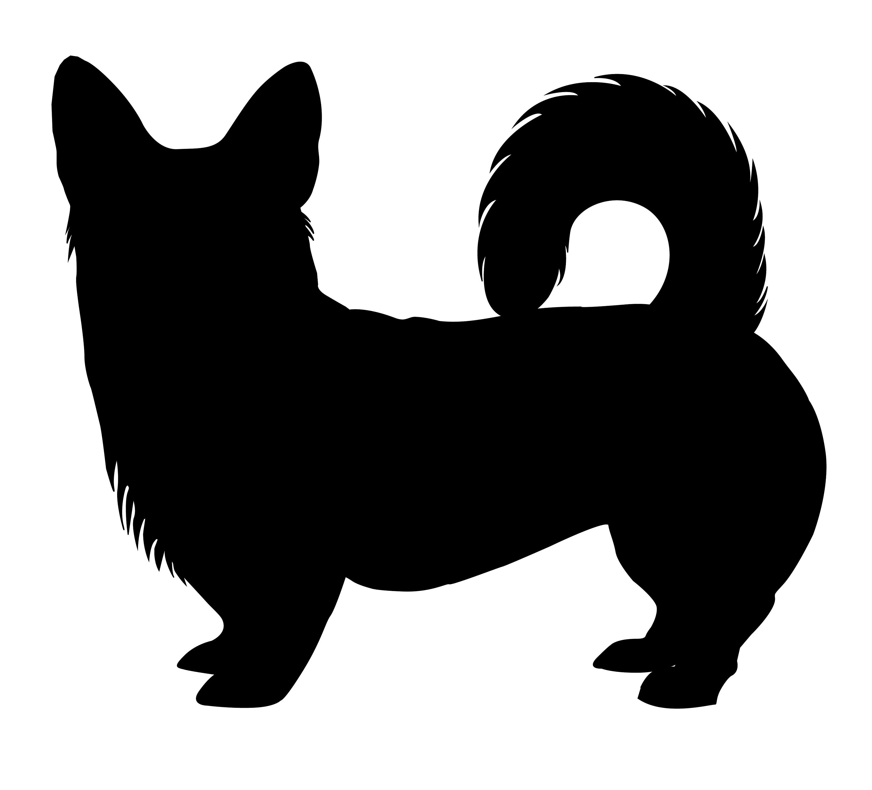 Pembroke Welsh Corgi Vector Clipart Silhouette Dog Digital Etsy