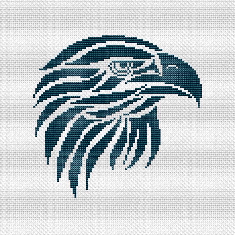 Eagle Cross Stitch Pattern PDF Mandala Cross Stitch Pattern | Etsy