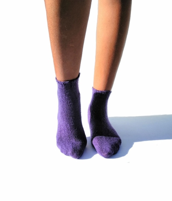 Purple Ankle Socks for Women Etsy