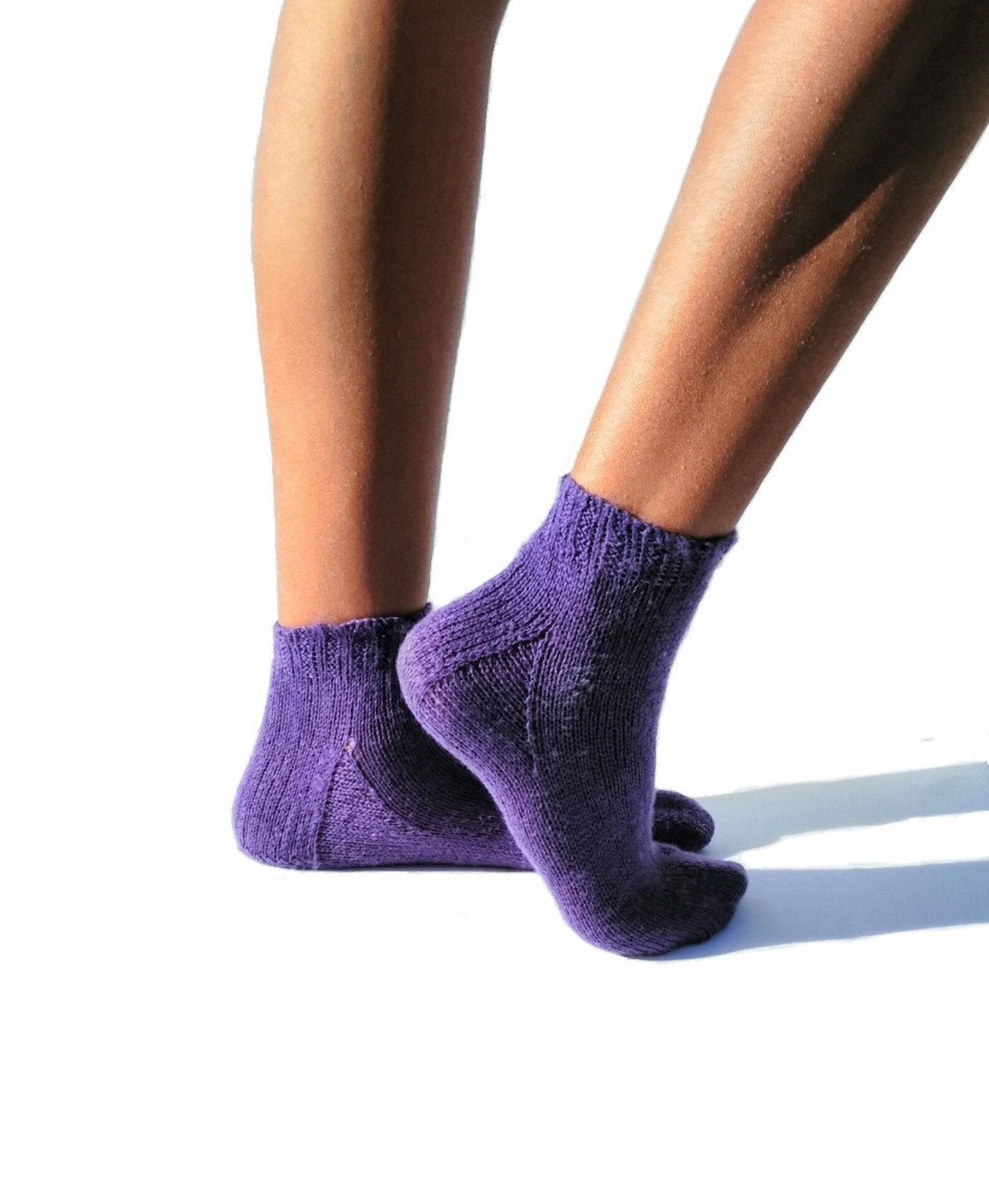 Purple Ankle Socks for Women Etsy