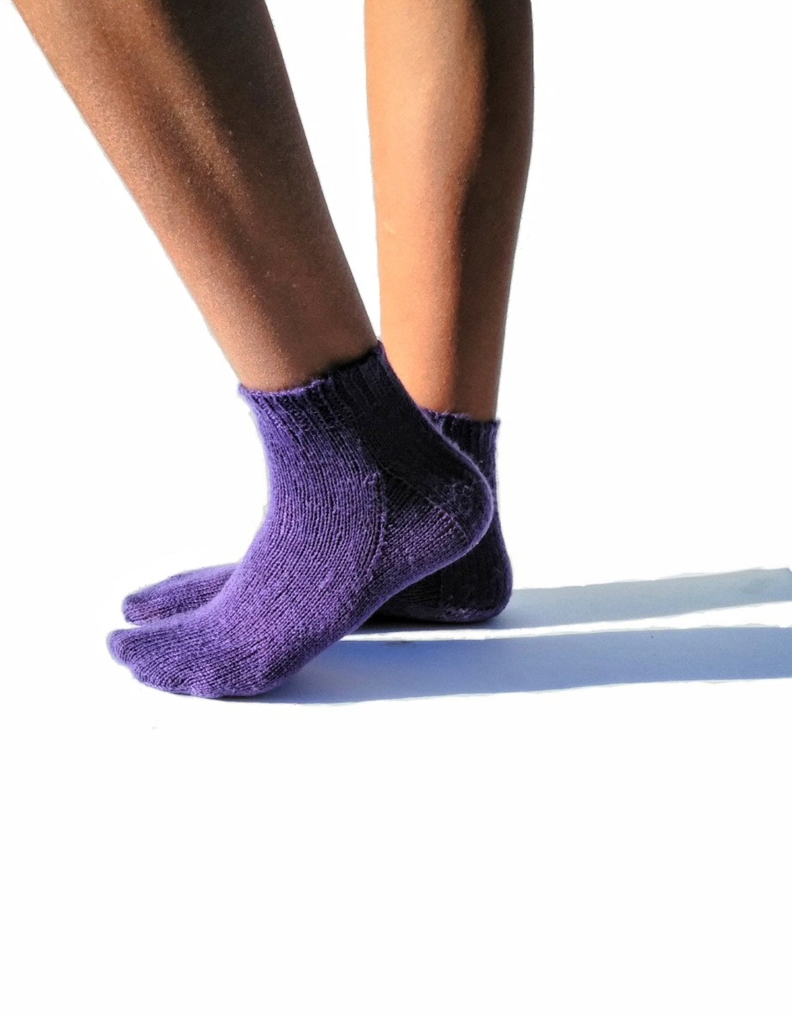 Purple Ankle Socks for Women Etsy