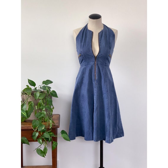 1970’s Denim Halter Dress