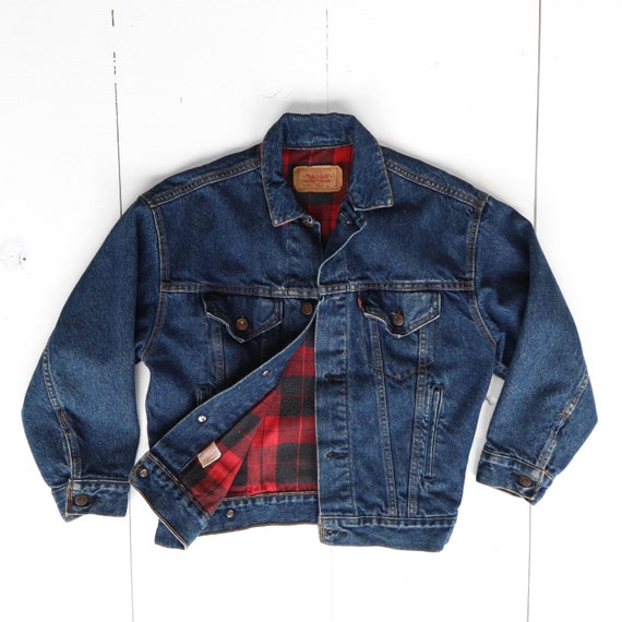 levi jean jacket flannel lined