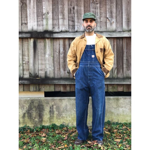 MED | 1950's Pay Day Square Bak Denim Overalls