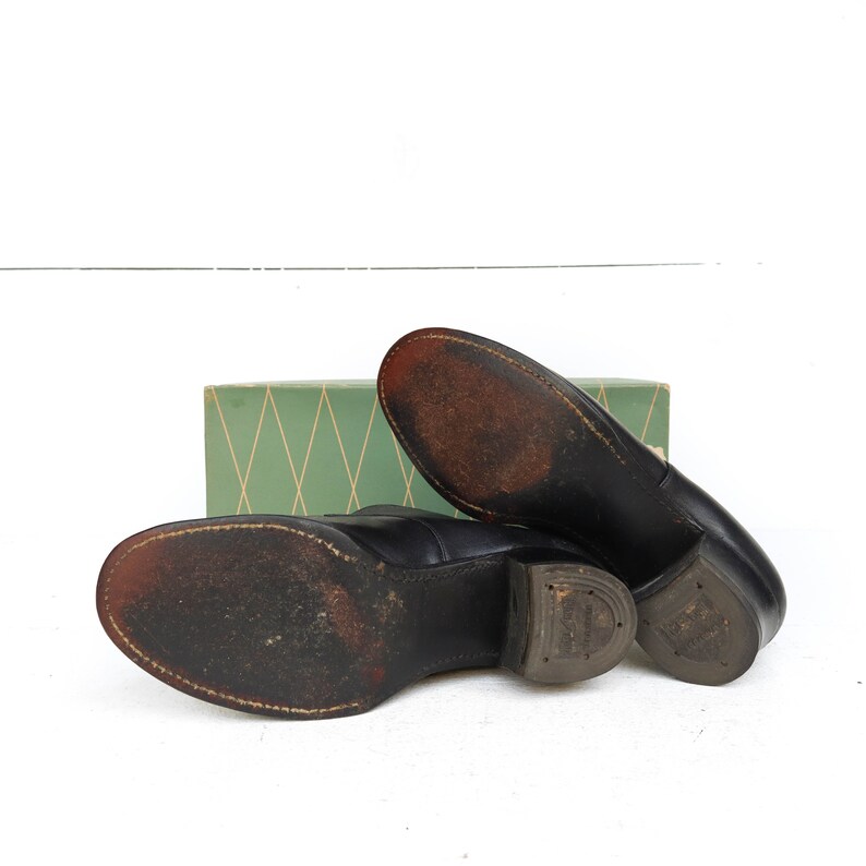 1940\u2019s1950\u2019s Barefoot Freedom Black Heeled Oxford Style Shoes size 5.5 E