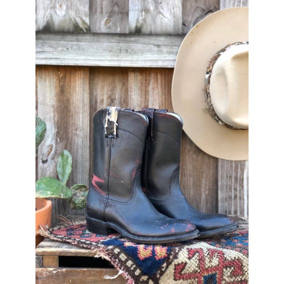 Vintage Cowboy Roper Boots size 7 B | Etsy