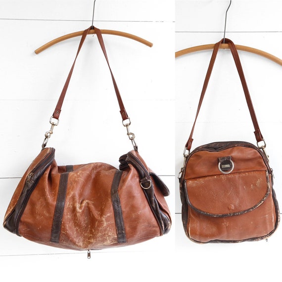 nice leather duffle bag