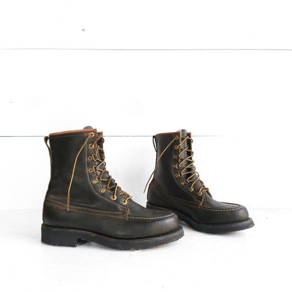 1950’s Herman Shoes and Boots Green Moc Toe Work B