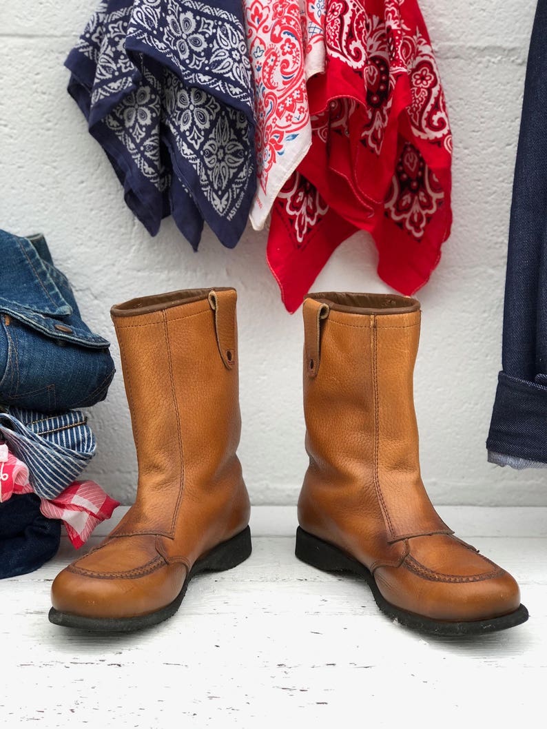 red wing pull on leather boots