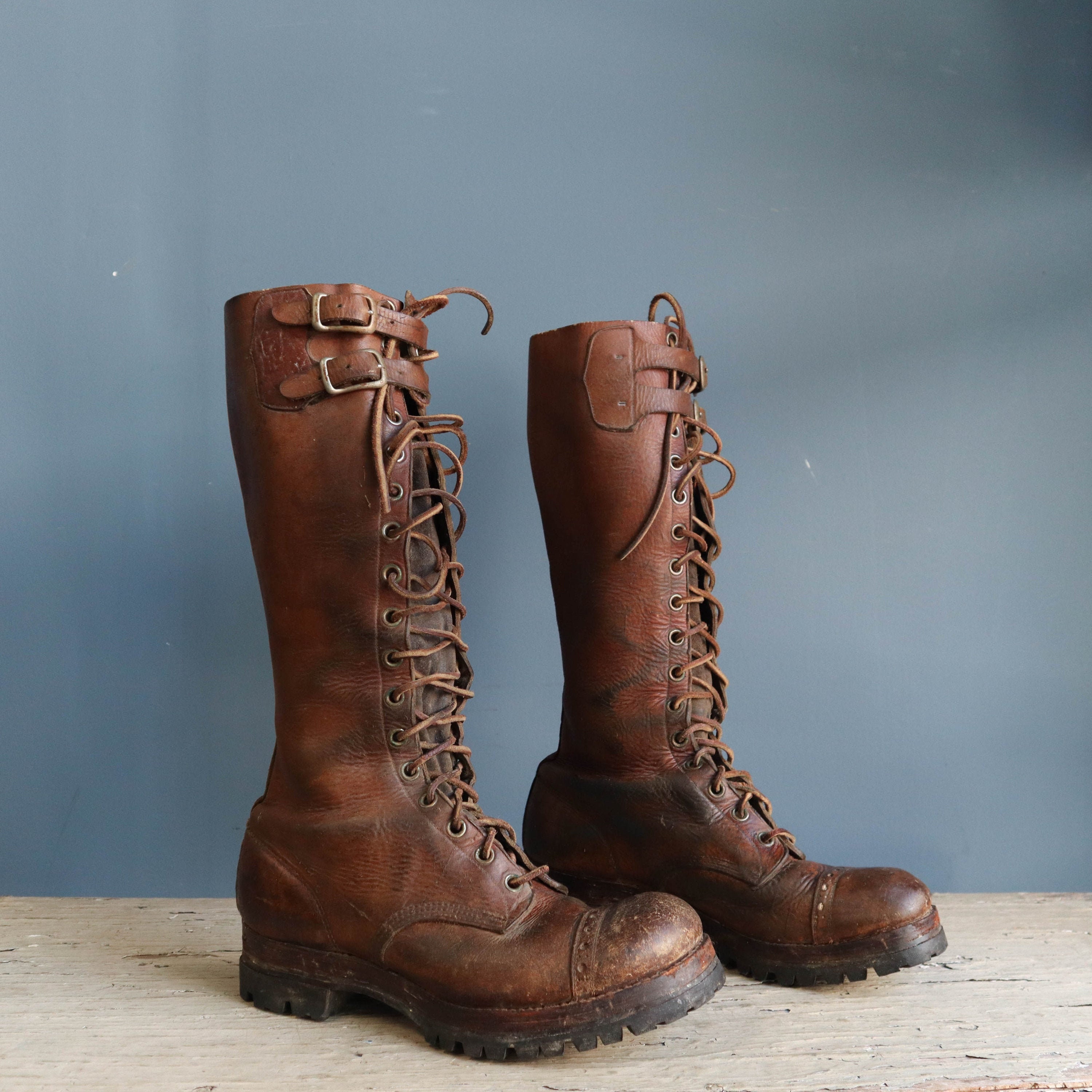 vintage logger boots