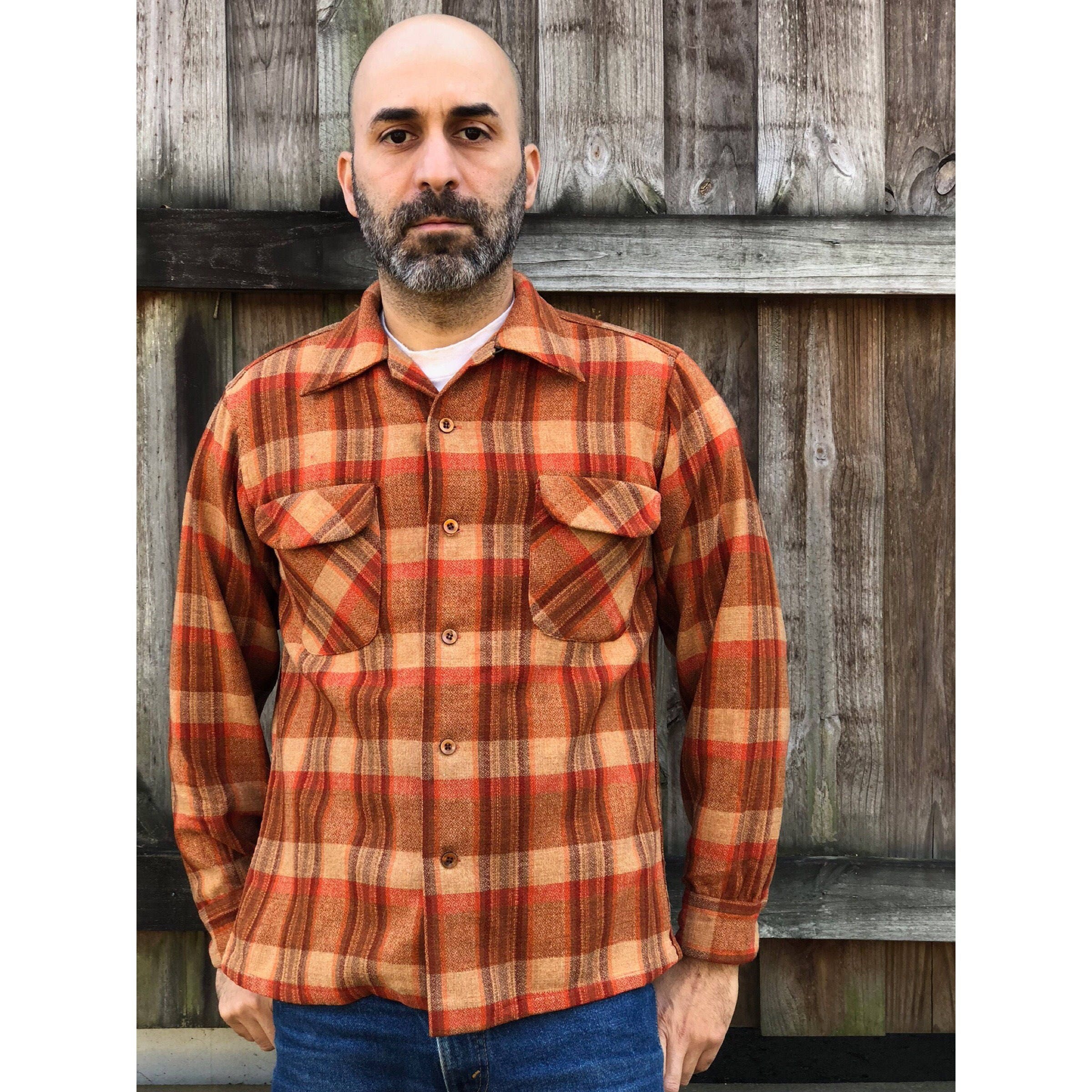 MED 1960's Pendleton Fitted Board Shirt 