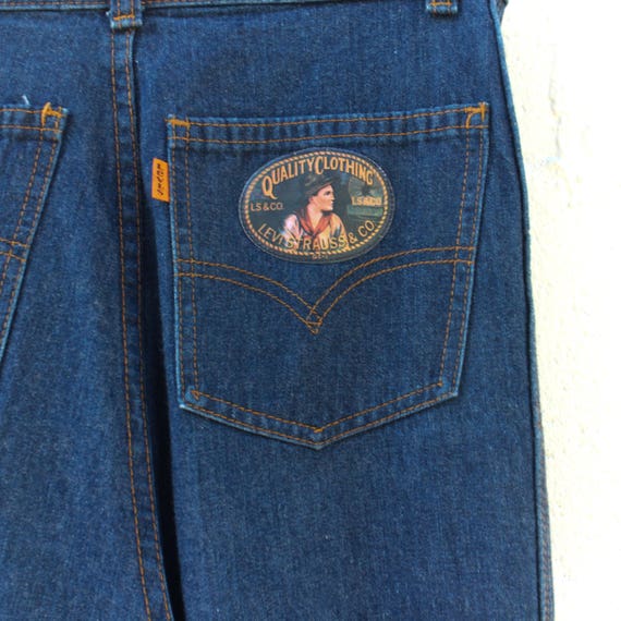 Vintage 1970's Orange Tab Levis High Waisted Strai