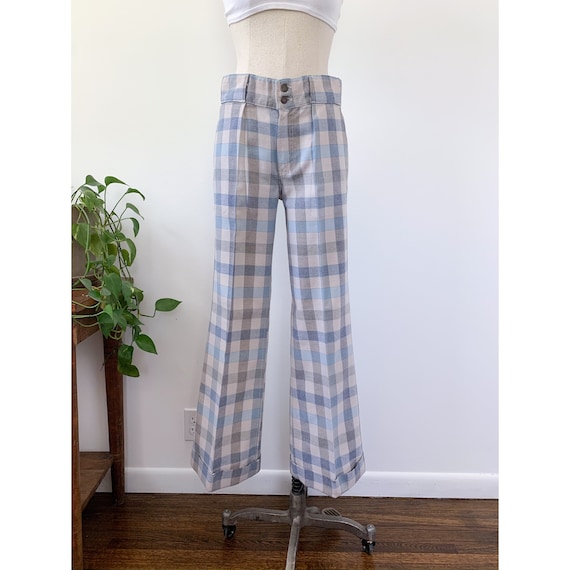 Vintage Levi’s Plaid Bell Bottom 60’s 70’s Slacks