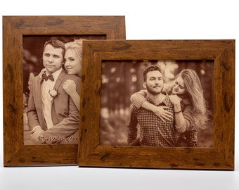 Third wedding anniversary - Leather engraving - Photo in leather - Photo engraving - Customised Gift