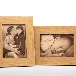 Third wedding anniversary Leather engraving Photo in leather Photo engraving Customised Gift Cream 7x5