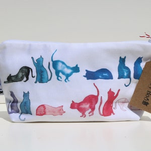 猫のコスメティックバッグ、洗面用バッグ、彼女へのプレゼント、財布、トイレタリーバッグ、トイレタリーバッグ、ペンケース、猫好きの方へのプレゼント、クリスマスプレゼント用詰め物。