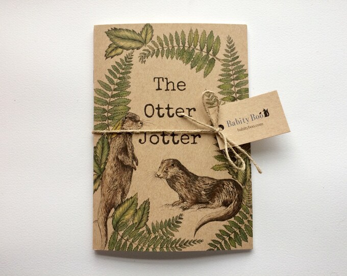Otter Notebook A5 the Otter Jotter Eco Jotter, Recycled Spirit Animal