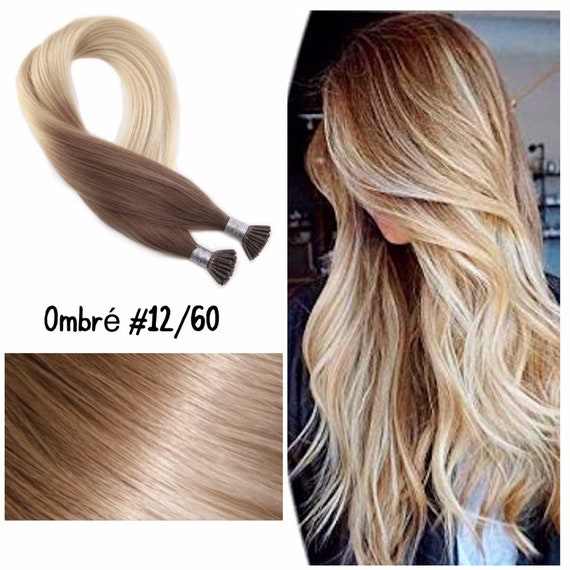 18 I Tip Ombre Human Hair Extensions 100 Human Remy Etsy