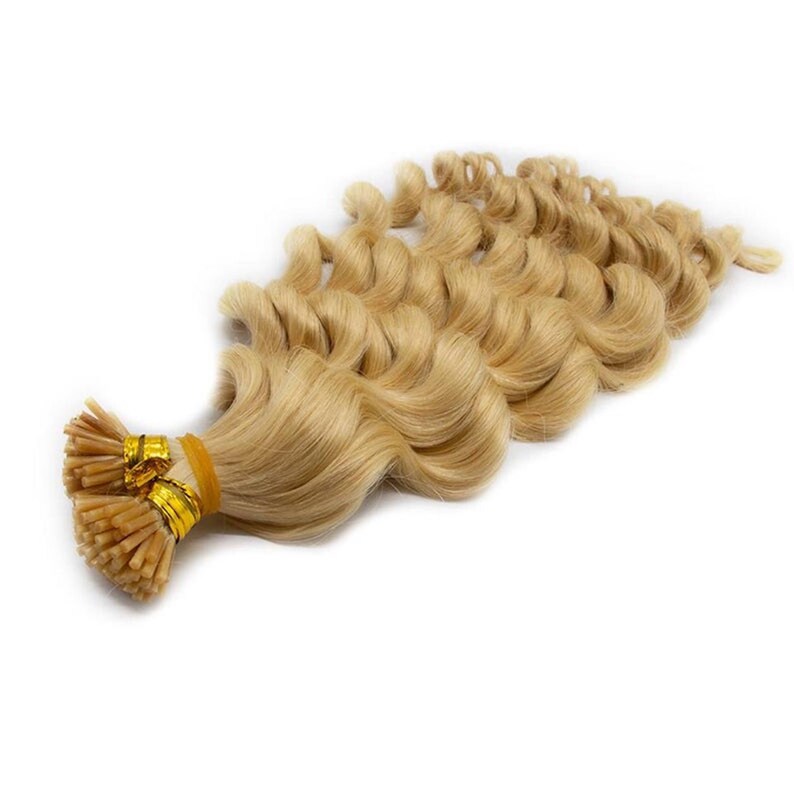 I Tip Wavy Human Hair Extensions 100 Human Remy Hair 100 Etsy