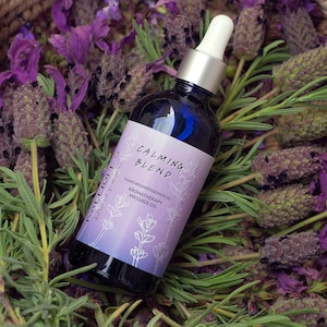 Calming Aromatherapy Massage Oil Organic Herbal Relaxing Essential Oil Synergy