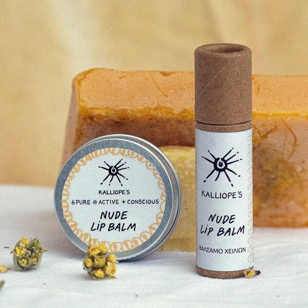 Organic Lip Balm Stick & Jar Zero Waste Chapped Lips All Natural Repair Lip Butter Sustainable Herbal Vegan or Beeswax