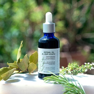 Hair Growth Oil| Potent Organic Hair Booster Natural Herbal Remedy for Hair Loss Treatment| Castor Oil Rosemary Root Fortifying KALLIOPE