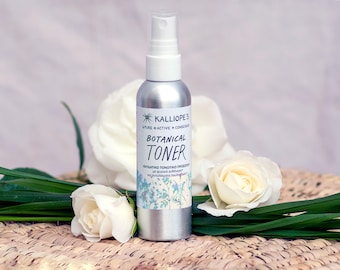 Organic Hydrosol Face Toner | Hydrating Botanical Mist, Mood Booster Aromatherapy