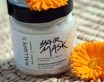 Ziołowa wielofunkcyjna maska do włosów | Naturalny koncentrat głęboko odżywiający, organiczny, wegański, zero waste | KALLIOPES