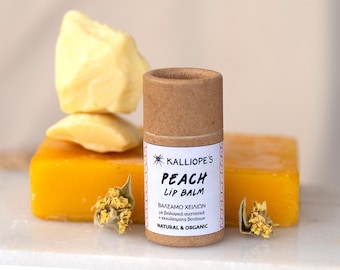 Bálsamo labial y mejillas orgánico con brillo teñido, regalo cero desperdicio, lápiz labial mineral, bálsamo labial de cera de abejas, maquillaje natural ecológico, manteca de cacao/Kalliopes