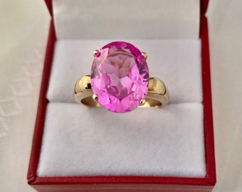 promise ring,anniversary ring Pink Topaz ring oval cut ring engagement ring gemstone ring