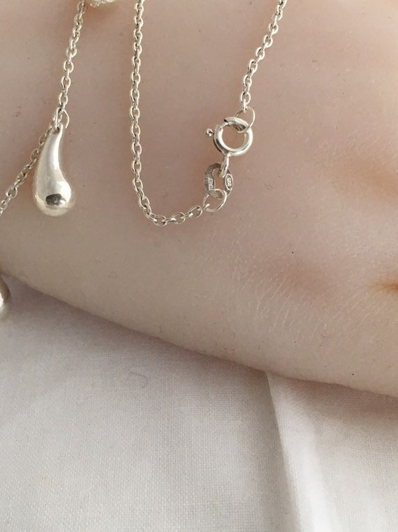 Bean Drop Dangles Solid Sterling Silver 5 Station… - image 5