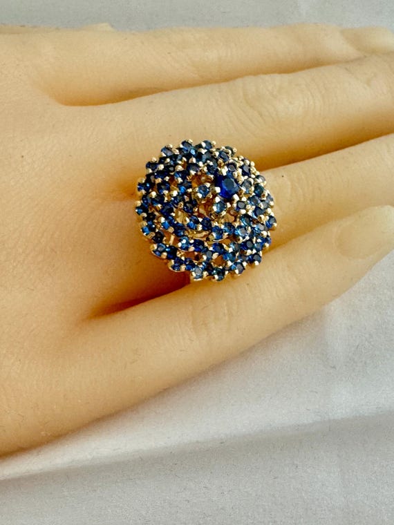 14k Yellow Gold  Statement Ring Ceylon ? Genuine … - image 1