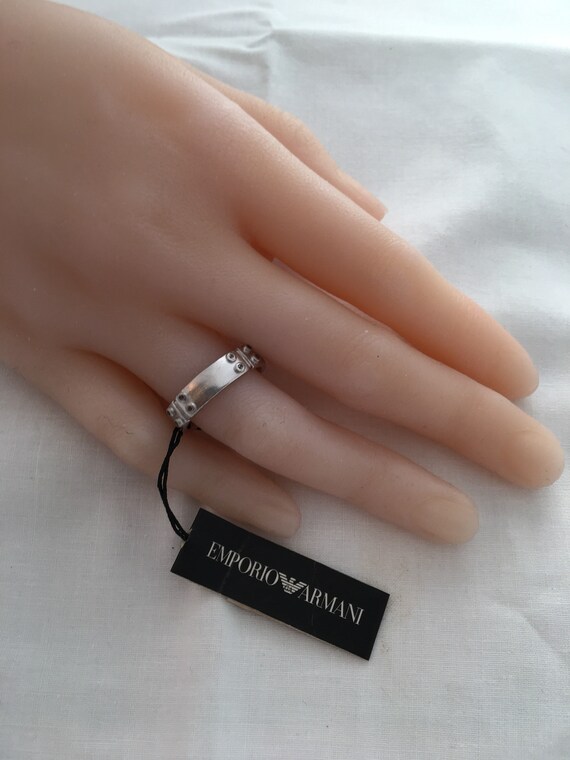 emporio armani ring silver
