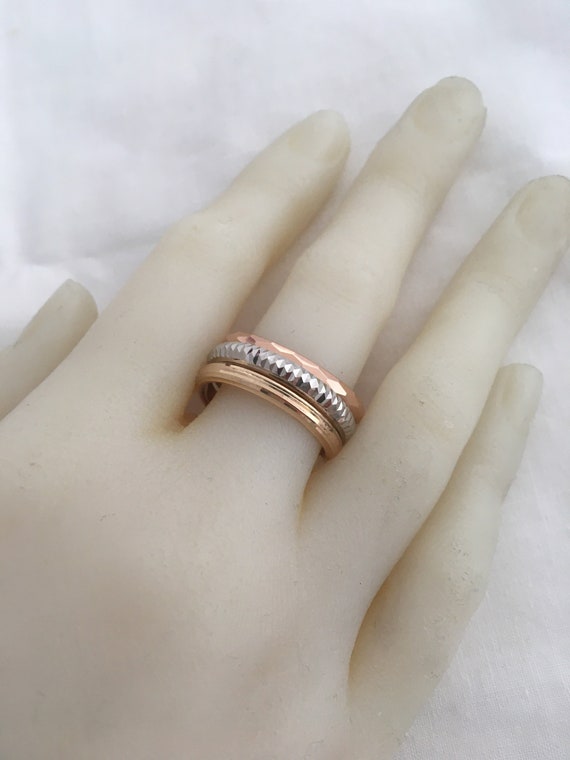 Three Stackable Rings 925 Sterling Silver 2 With … - image 3