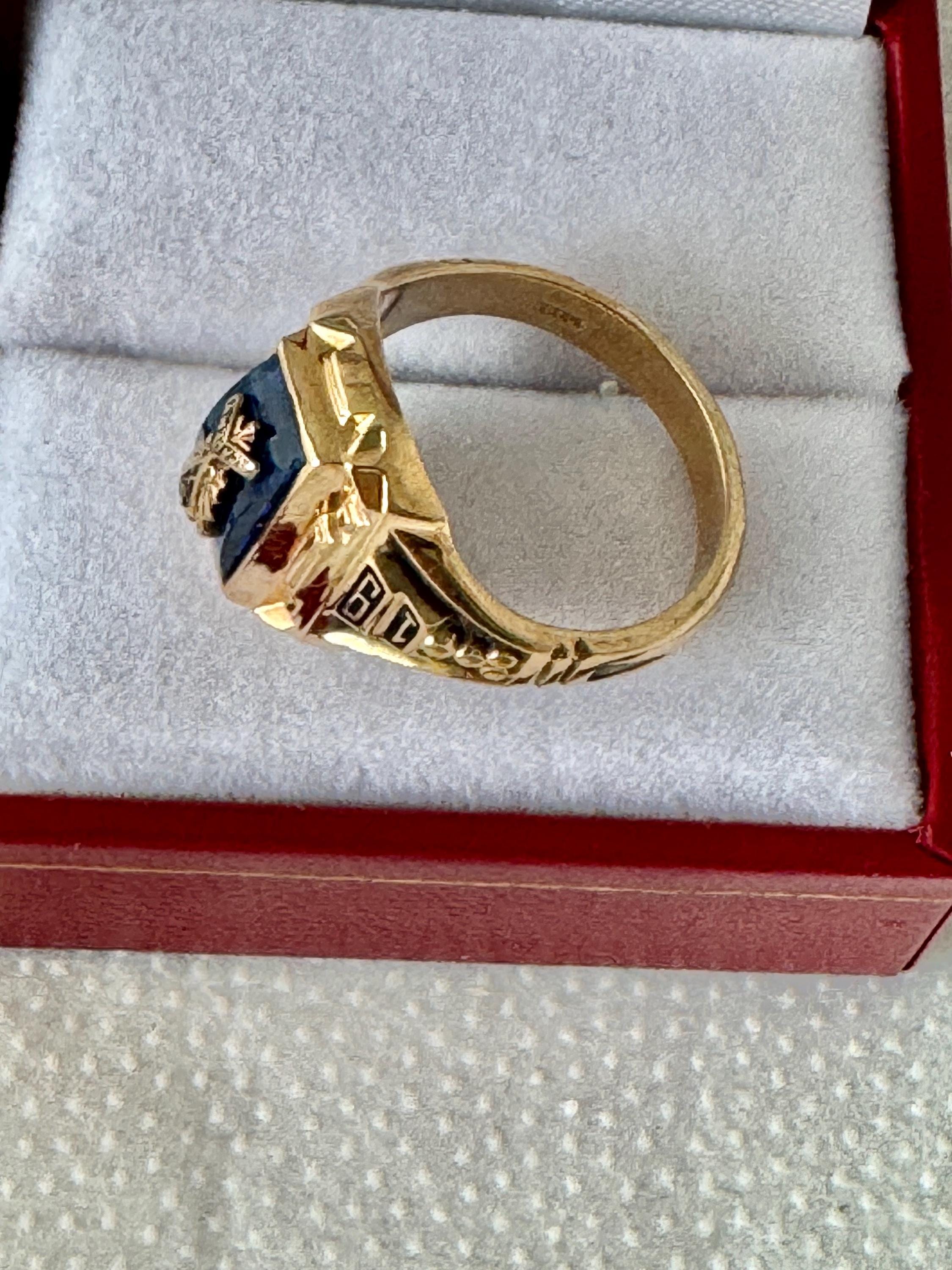 0 Gold Ring Class 10K - 10k Yellow | Vintage Solid & Auctions 