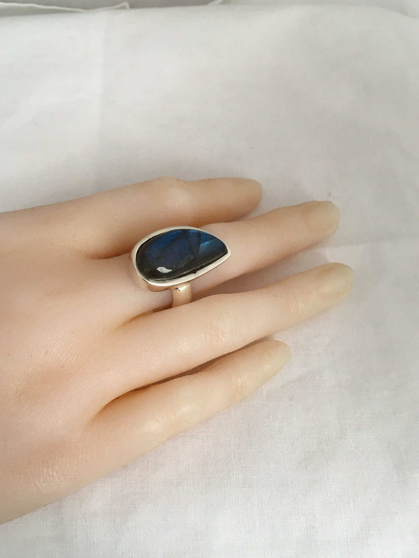 Vintage Silver Dome Labradorite Ring 925 【公式通販】