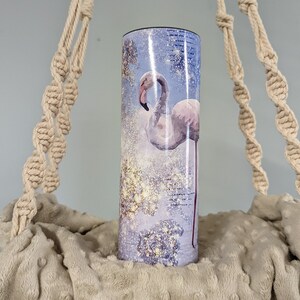 Whimsical Flamingo Tumbler With Reusable Straw, Flamingo Themed Design, Flamingo Print Cup, Flamingo Lovers, 20oz Tumbler, Gift For Her