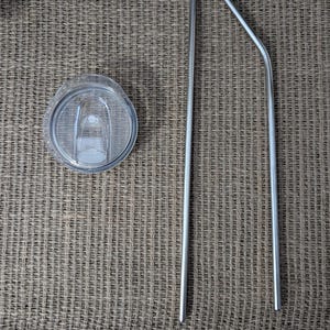 Plastic Replacement Lid for 20oz and 15oz Skinny Straight Tumblers, Spill Proof Lid With Slide Closure, Metal Straws