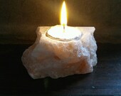 Pink Himalayan Salt Candle Holder
