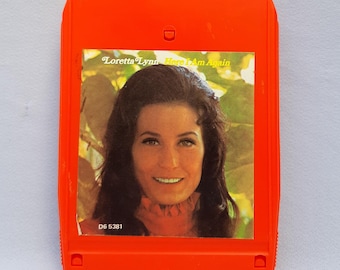 Loretta Lynn 8 pistas. Aquí estoy de nuevo. Cartucho de cinta estéreo Decca de 8 pistas. MCA Records, 1971.