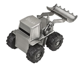 Personalized Front Loader Bank Custom Engraved Free Piggy Bank Pewter Finish Coin Bank Children Gifts New Baby Shower Ring Bearer Gift