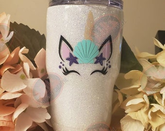 Unicorn Mermaid Princess Tumbler - Cute Children's Gift